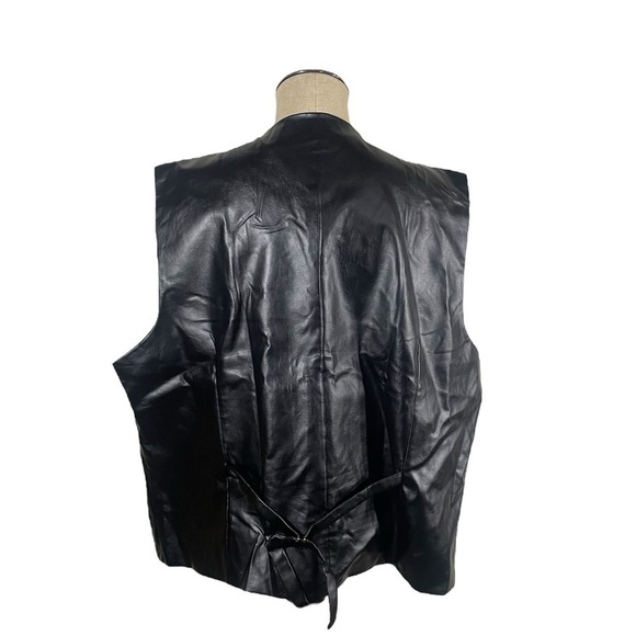NWT Coofandy Faux Leather Men's Vest Size XXL - Picture 2 of 7